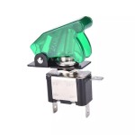 Comutator / Intrerupator metalic auto - ON si OFF, capac plastic verde